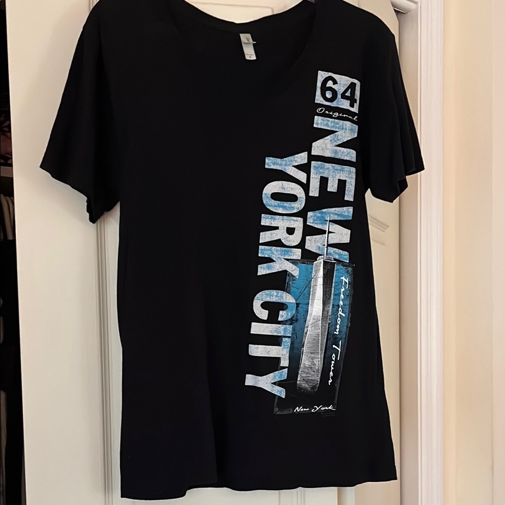 New York New York Black Freedom Tower New York City Graphic Tee